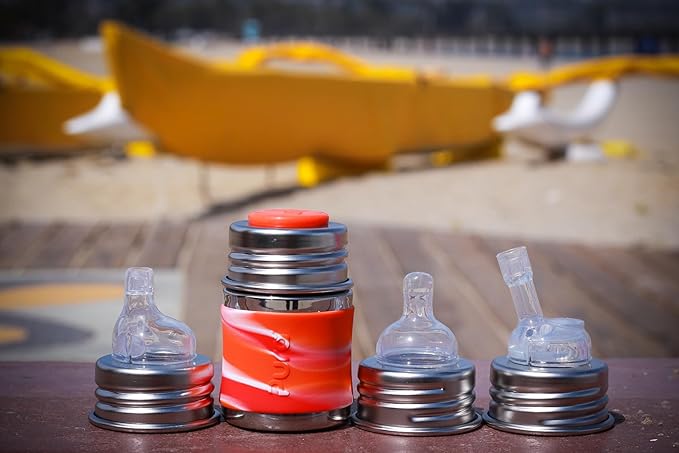 Pura Kiki Bottle Silicone Sealing Disks | Plastic-Free, Medical Grade, Unbreakable, Airtight | Baby Formula Milk, Food Storage, Breastmilk Storage for Travel - Rose and Fox