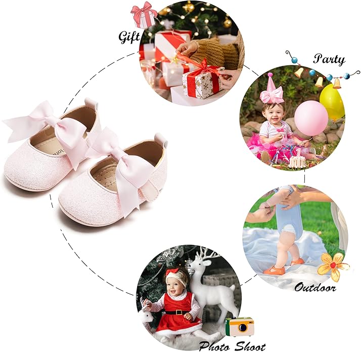 Soft Sole Baby Shoes - Infant Baby Walking Shoes Moccasins Rubber Sole Crib Shoes