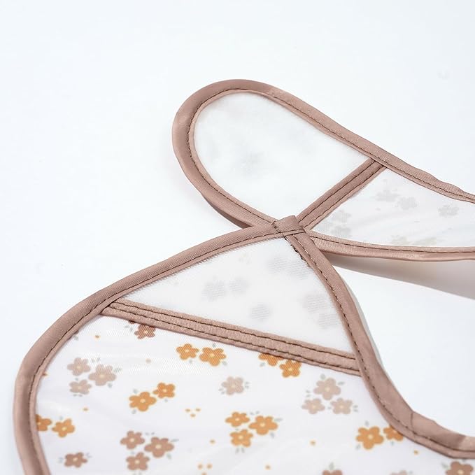 3-Pack Waterproof Baby Bibs for Eating - Lightweight Feeding Bibs, Mess Proof, Baby Essential Must Have for Eating