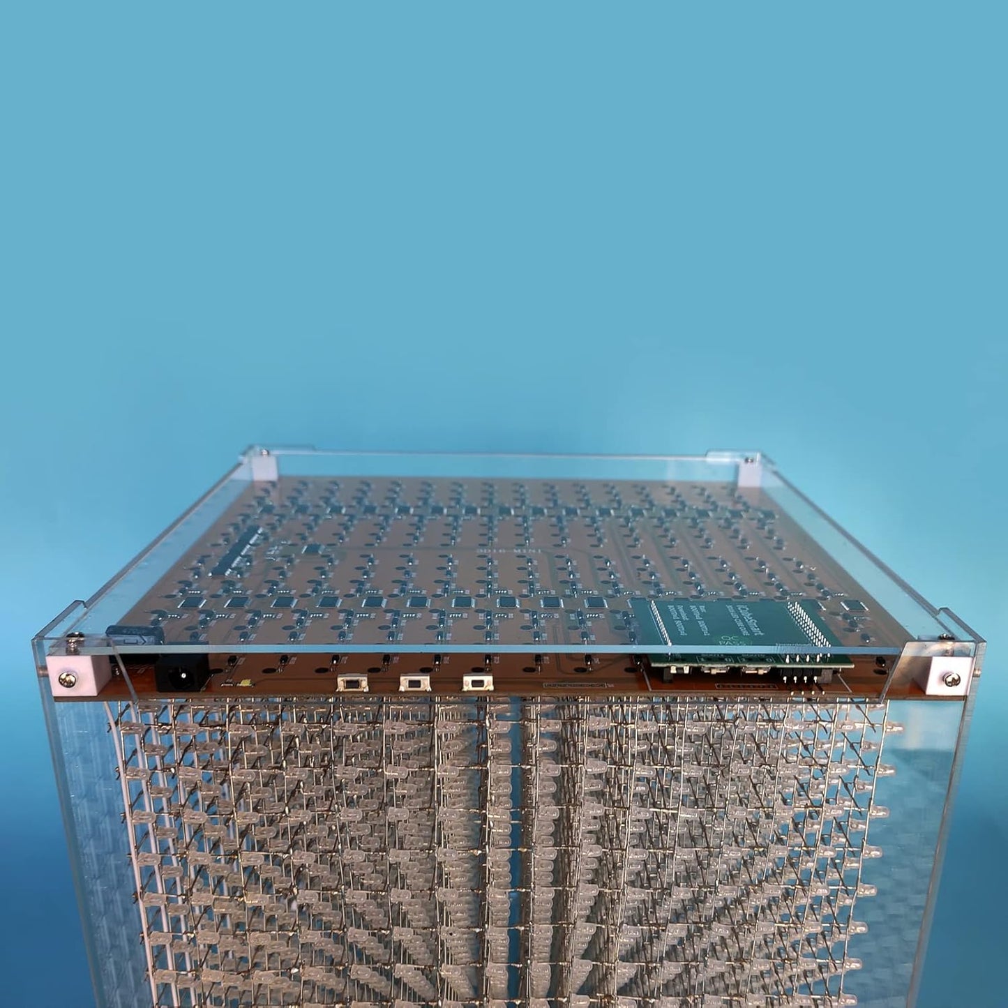 MINI 3D Led Cube DIY Electronics Kit Soldering Project Kit (3D16MINI-CASE-6PS)