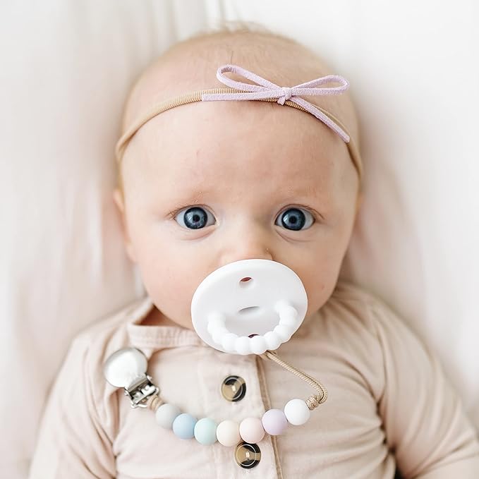 Ryan & Rose Cutie PAT Pacifier Teether (Stage 2, White)