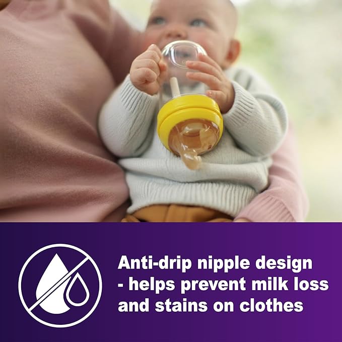 PPSU Nursing Baby Bottle, Newborn Bottles for Breastfeeding Babies, Anti-Colic, Natural Feel, Wide Neck Nipple, Easy to Clean, Heat Resistant to 180°C/356°F, 5oz, 8oz, 0-6m(5 oz, 8 oz)