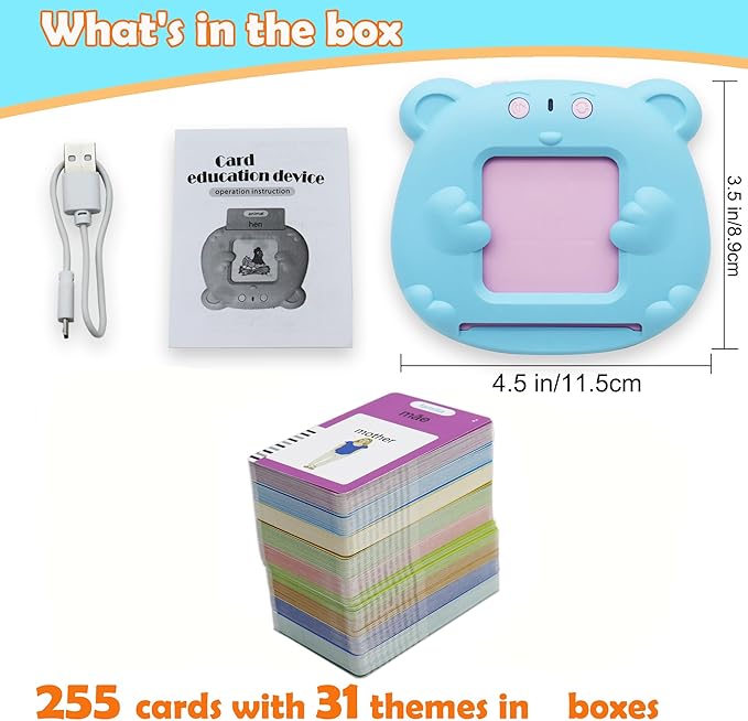 MAYAPHILOS 510 Sight Words Brazilian Portuguese and English Talking Flash Cards, Learn Portuguese for Kids Portuguese Language Learning Speech Therapy Toys for Toddlers