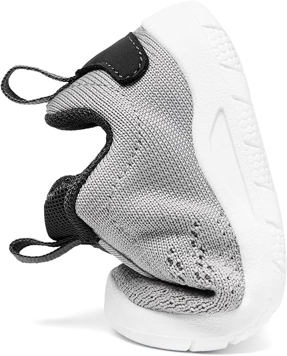 MORENDL Toddler Slip On Sneakers Baby Walking Shoes Non-Slip Breathable Unisex Pink Mesh Lace-Up Athletic Sneakers Infant Running Shoes