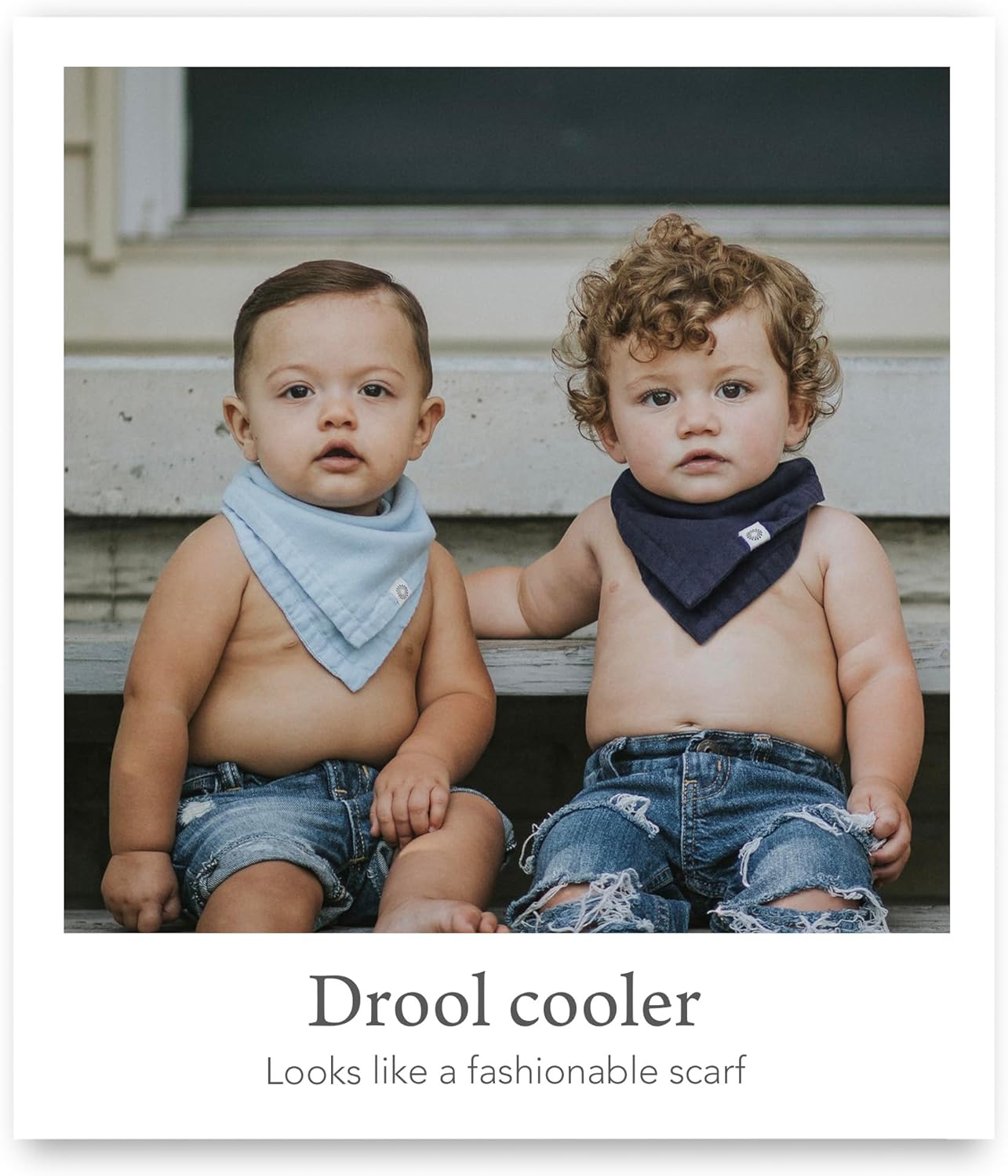 Kishu Baby Indi Organic Baby Bandana Bibs – Fairtrade 4-Way Reversible Drool Bibs for Boys & Girls – Unisex (Set of 5)