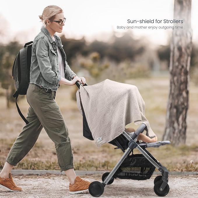 lulumoon Muslin Swaddle Blankets for Baby: Lightweight & Breathable Receiving Blankets for Hospital - Neutral Registry Gift for Newborn 3pack (Grey)