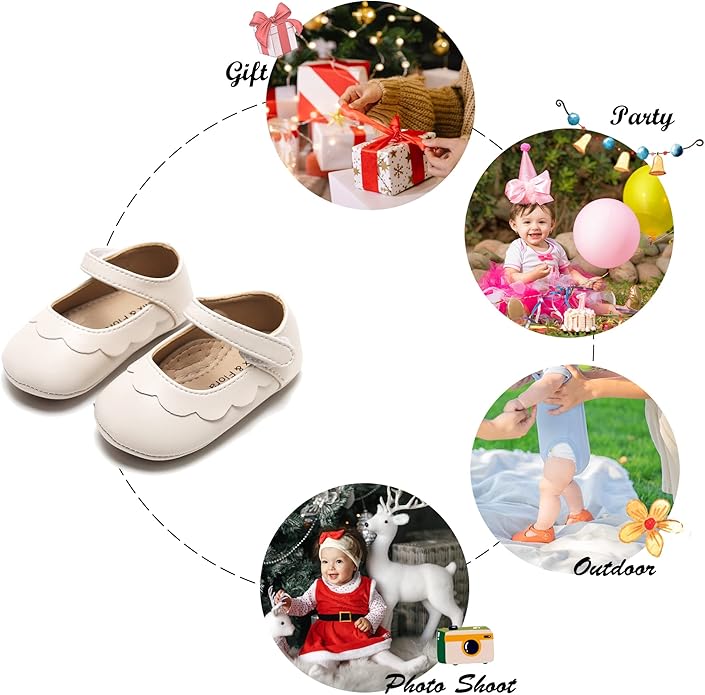 Soft Sole Baby Shoes - Infant Baby Walking Shoes Moccasins Rubber Sole Crib Shoes