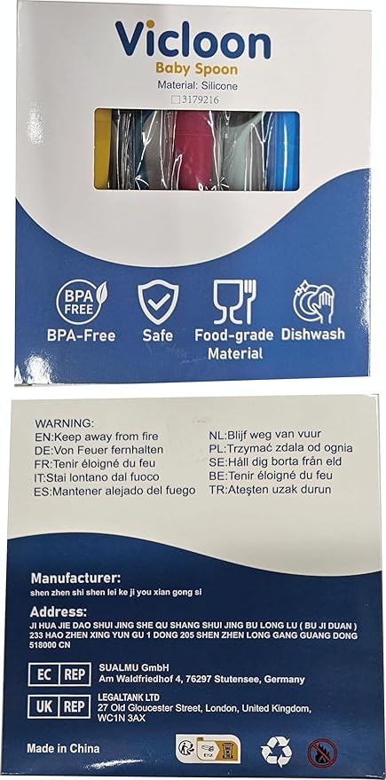 Vicloon Silicone Baby Feeding Spoons, 7PCS First Stage Feeding Spoons for Infants, Baby Led Weaning Feeding Supplies Training Spoon, Toddler Utensils, Ultra-Durable & Chewproof, Dishwasher Safe