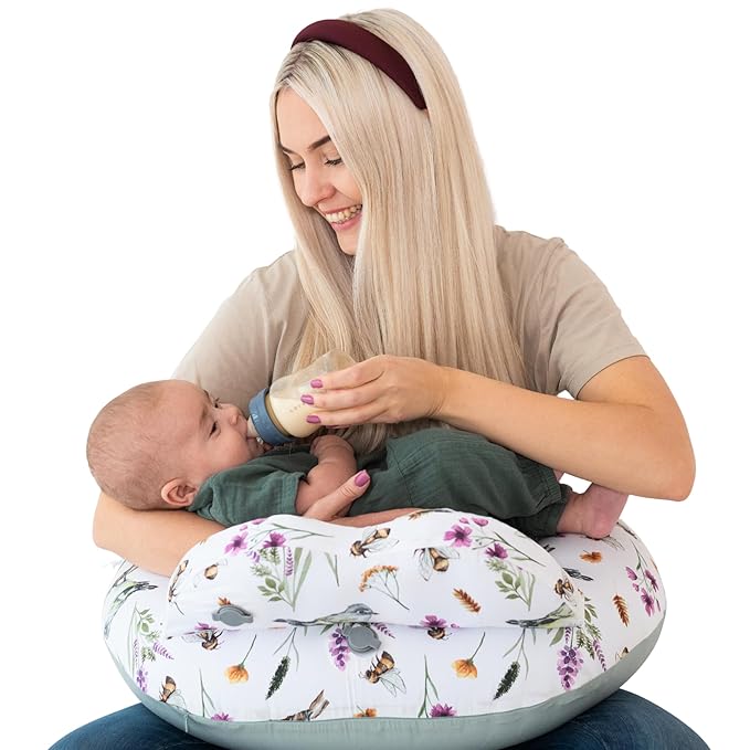 New Inflatable Breastfeeding Pillow & Travel Nursing Pillow for Baby Girl and Boy - Portable Travel Nursing Pillows for Breastfeeding