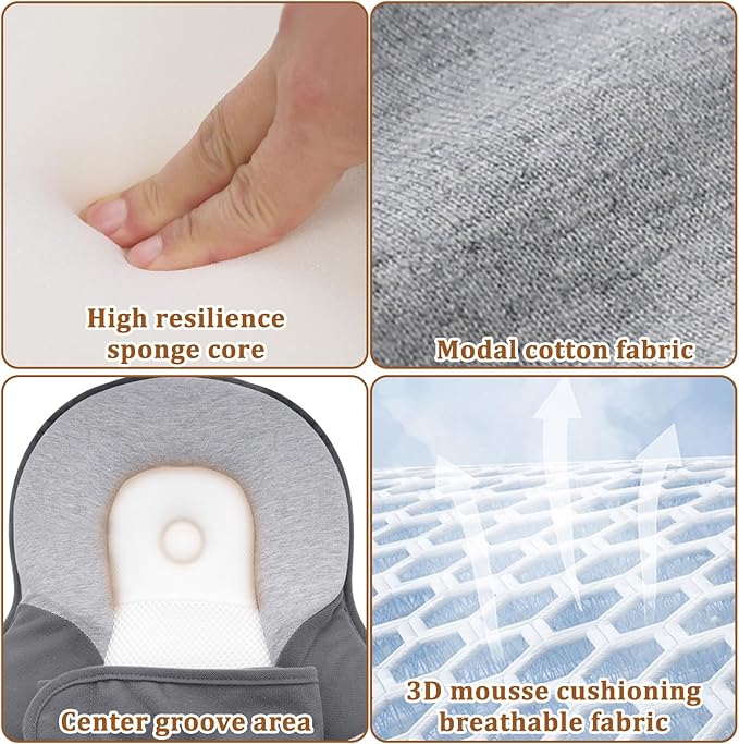 kornsurte Baby Lounger Pillow, Breastfeeding Feeding Pillow Reflux Reducing Spit-Up, Safety Nursing Pillow for Bottle Feeding