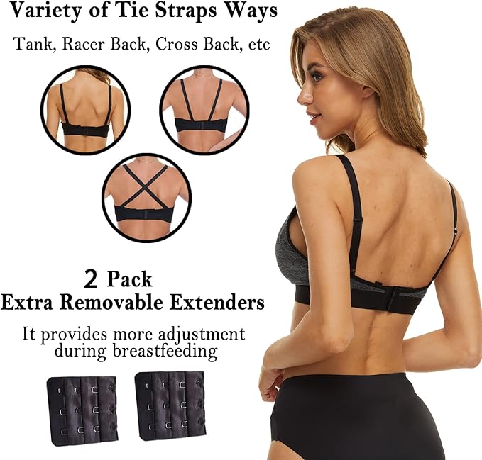 Pumping Bra Hands Free Pumping Bra and Nursing Bra Adjustable Wireless Comfortable Pump Bra Plus Size Fits Breast Pumps