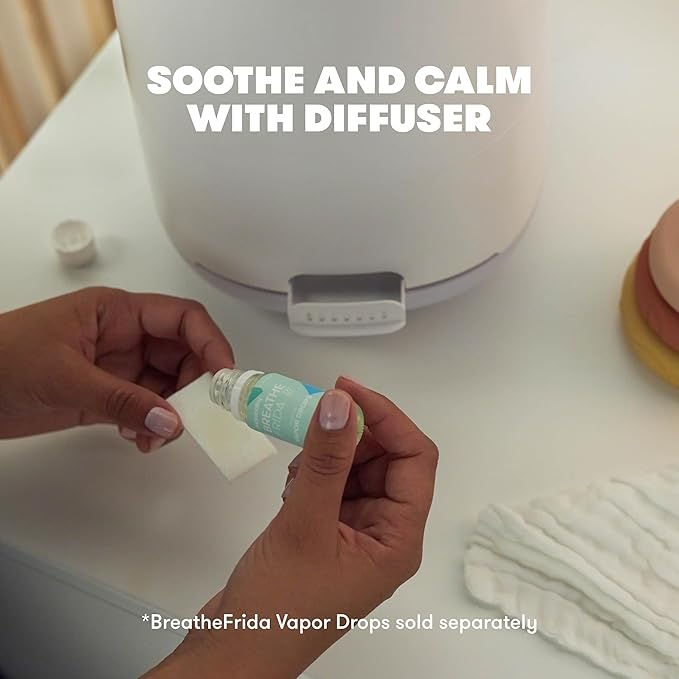 Frida Baby 3-in-1 XL Top Fill Humidifier for Bedroom, Cold & Flu Relief, 6L Tank Cool Mist Humidifier + Diffuser for Large Rooms, Mold Resistant, Nightlight, Auto-Off, Quiet, Essential Oil Diffuser