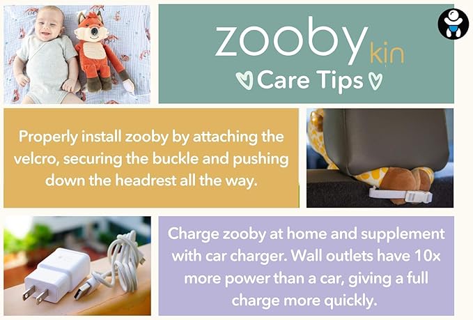 zooby Car Baby Monitor Helps Reduce Distracted Driving! Our Cuddly Plush Monitor That Babies Love Serves as a Soothing Companion for Baby so You Can Drive with Complete Peace of Mind - Cooper Canine