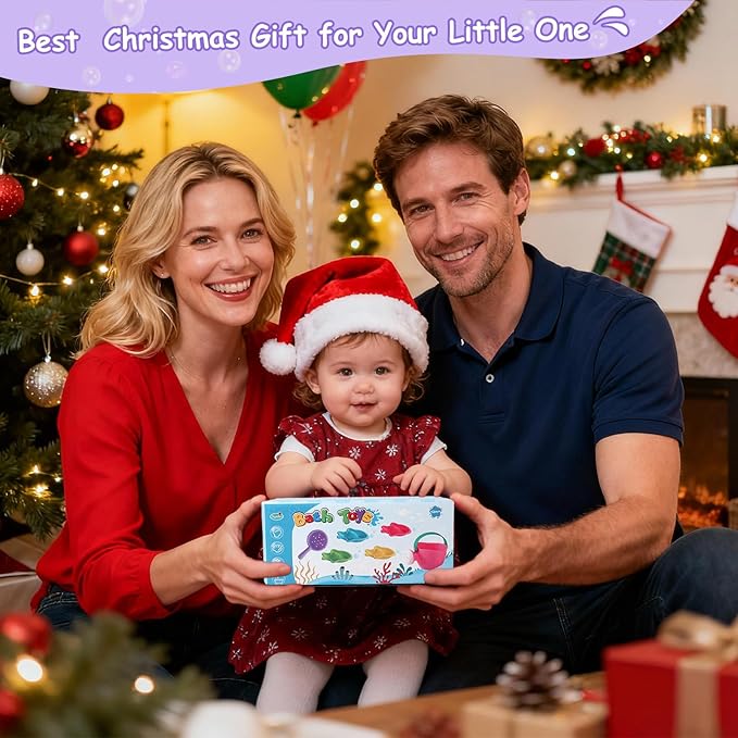 Fajiabao Baby Bath Toys for Kids Ages 1-3 Toddler Bath Toys Mold Free for 12+ Months Bathtub Beach Sand Pool Water Table Toys for 1 2 3 4 5 6 Years Old Boys Christmas Birthday Gifts (6 PCS)