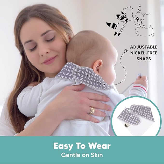 KeaBabies 10-Pack Organic Baby Bandana Bibs for Girls - Super Absorbent Triangle Baby Bibs for Drooling and Teething Infant, 100% Cotton Extra Soft for Newborn, Infant 0-36 Months (MONOS)