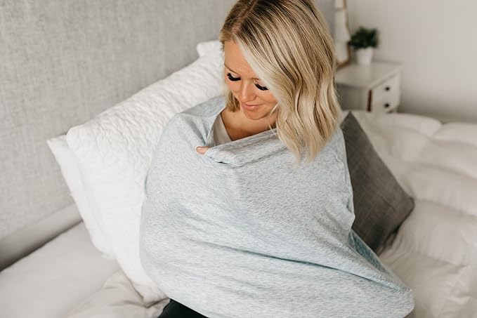 Copper Pearl Multi-Use Cover: Car Seat Covers, Nursing Cover, and Stroller Cover for Sun - Stretchy Fabric, All-Season Use, Stylish Designs, Easy Access for Moms - Lennon