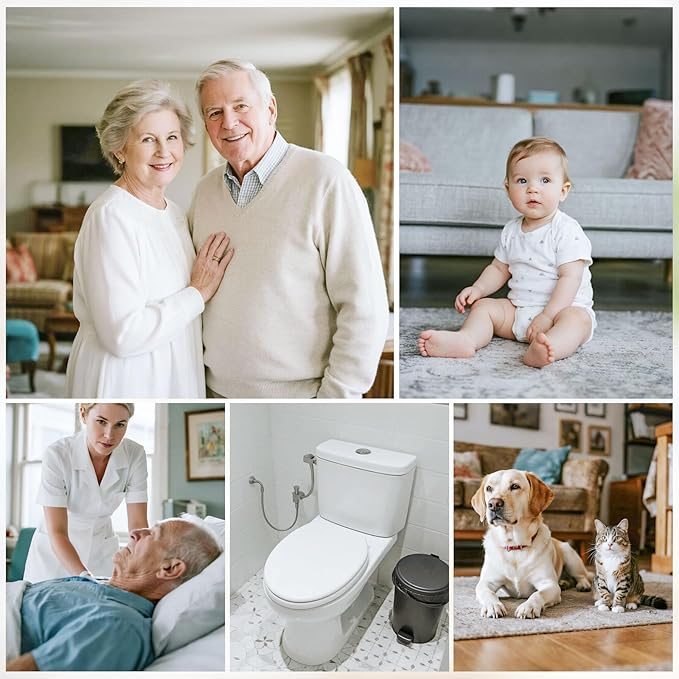 Adult Diaper Disposal Plastic Bags for Adult Catheter Bags Disposal,Self-Adhesive Strips to Seal in Odours,Waterproof and Leak-Proof,Suitable for Elderly Nappy Care at Home and Travel (100)