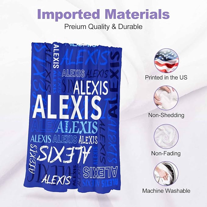 Personalized Baby Boy Blanket, Custom Name Blanket, Soft Flannel, 40"x30", Letter Print