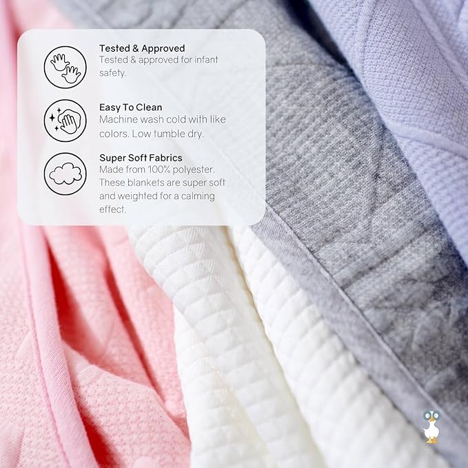 GooseWaddle Luxury Knit Baby Blanket (30”x40”), Premium Comfort from Ultra Soft Fabrics That Get Softer with Use, Perfect for Any Infant Nursery, Machine Washable 100% Polyester (Pink)