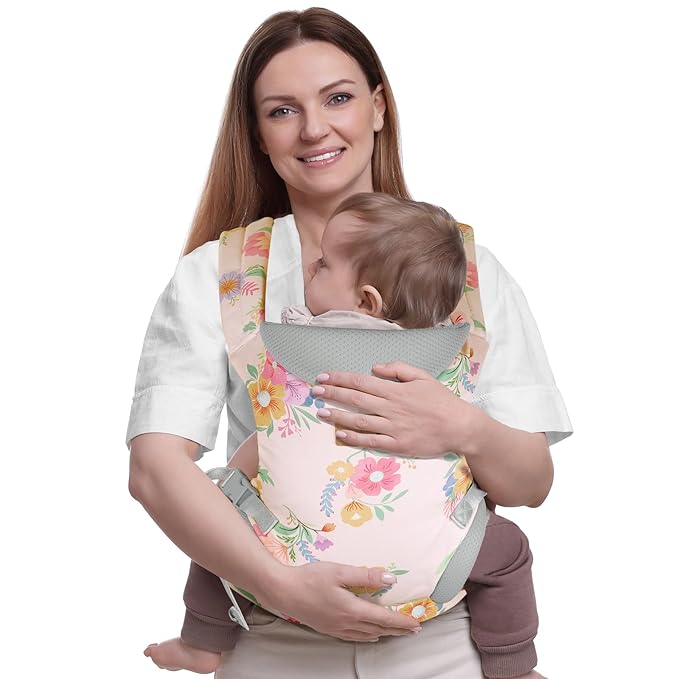 Baby Carrier, Ergonomic Adjustable Toddler Carriers for 7-33 Lbs, Cozy Lightweight Infant Carrier with Neck Support, Baby Chest Carriers with Lumbar Support for Parents (3-36 Months)
