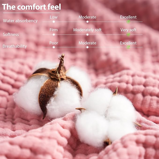 Hooded Baby Towels for Newborn - 2 Pack, 100% Muslin Cotton, Baby Bath Towels with Hood, Soft and Absorbent for Girls Infant, Toddler and Kids, Large 32x32 Inches, Newborn Essential