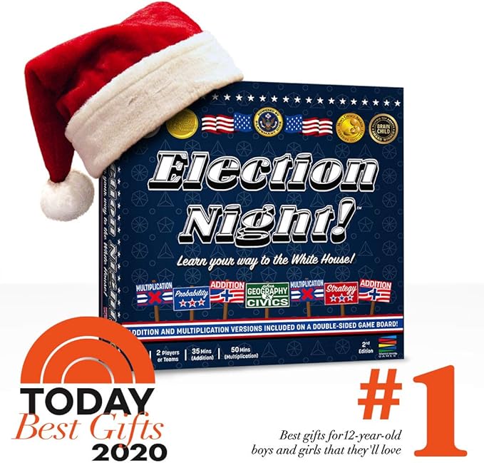 Election Night! A Super Fun Way to Learn Essential Math, Geography and Civics While Strategizing Your Way to The White House. Updated Electoral College Game Board for 2024!