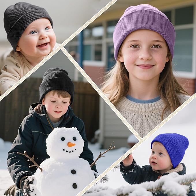 ZOORON Toddler Beanie Baby Beanies for Boys Girls Kids Winter Hats Children Knit Warm Caps 0-12years