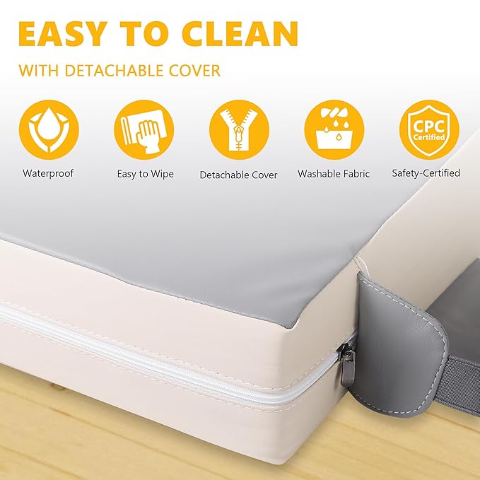 Booster Seat for Kitchen Chair with Adjustable Straps, Toddler Booster Seats for Dining Table Portable for Travel Camping Eating, Booster Cushion for Table for Baby Child Infant Kid Boy Girl