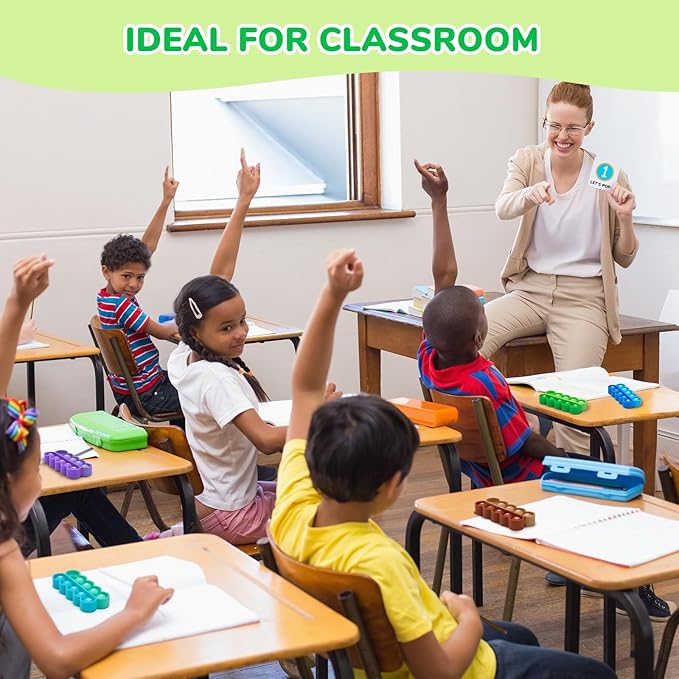 Joycat Ten-Frame Math Learning Tools for Elementary-24 Ten Frames and 20 Task Cards Math Counting Game for Preschool Kindergarten Classroom Learning Activities Kids Ages 3-5