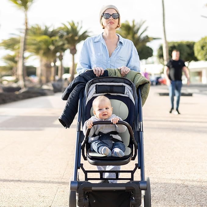 Momcozy Stroller Cooling Pad | Universal Soft Cooler Pad, Breathable & Adjustable Car Seat Liner | Detachable 2-Piece Cooling Cushion | Fits Strollers, Car Seat, High Chair, Bassinet, Swing