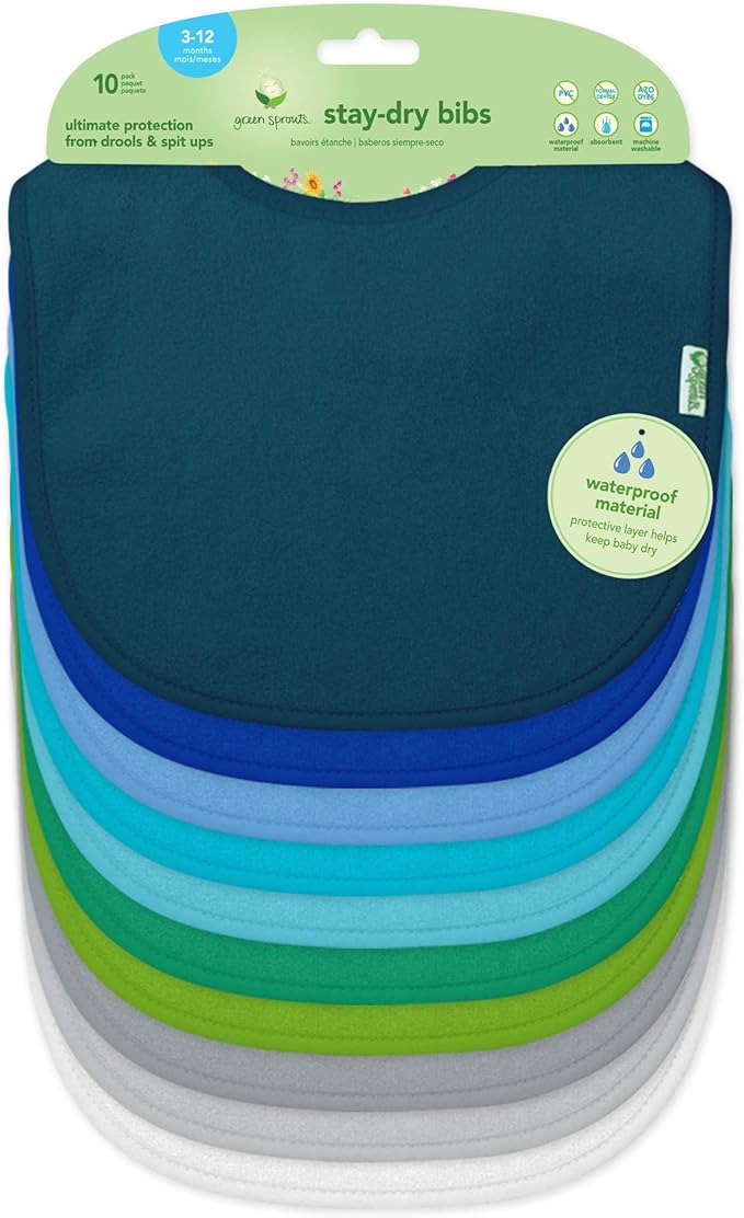 green sprouts Stay-dry Baby Bibs