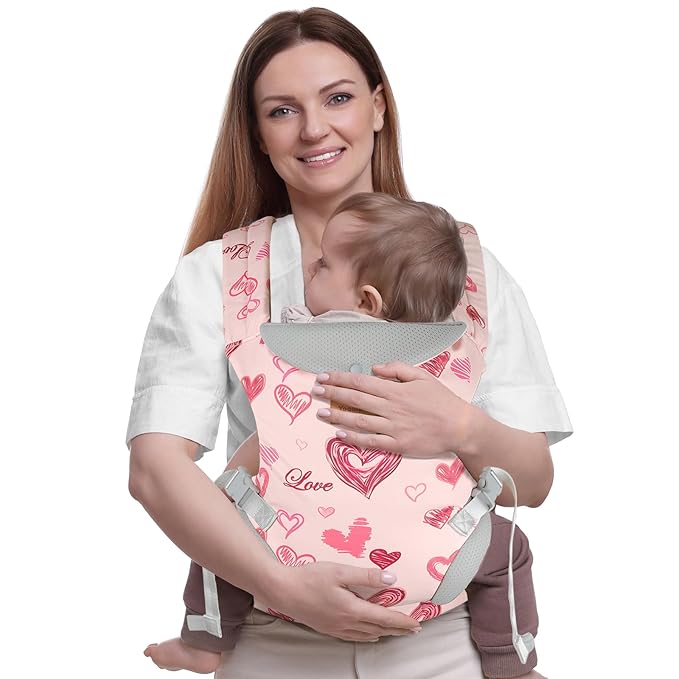 Baby Carrier, Ergonomic Adjustable Toddler Carriers for 7-33 Lbs, Cozy Lightweight Infant Carrier with Neck Support, Baby Chest Carriers with Lumbar Support for Parents (3-36 Months)