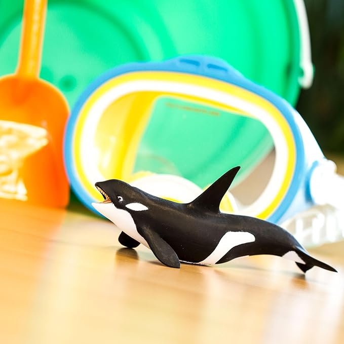 Safari Ltd. Killer Whale (Orca) Figurine - Detailed 7" Plastic Model Figure - Fun Educational Play Toy for Boys, Girls & Kids Ages 3+