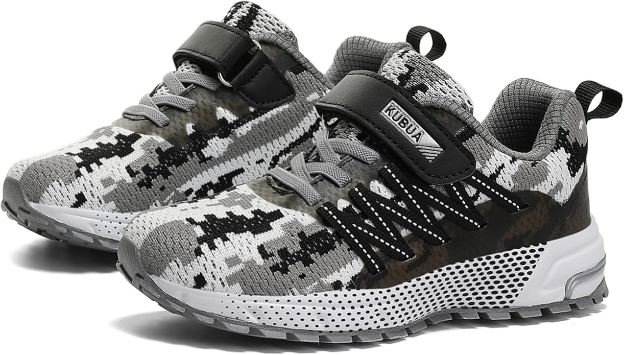 KUBUA Kids Sneakers for Boys Girls Running Tennis Shoes Lightweight Breathable Sport Athletic