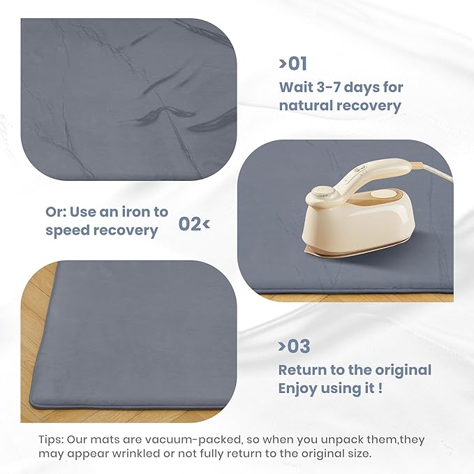 ACOMOPACK 1.3" Thick Baby Play Mat for Floor 50x50"-Memory Foam Water-Repellent Playpen Mat for Tummy Time,Non-Slip Soft Velvet Nursery Rug for Kids,Toddlers,Infants Crawling(Grey)