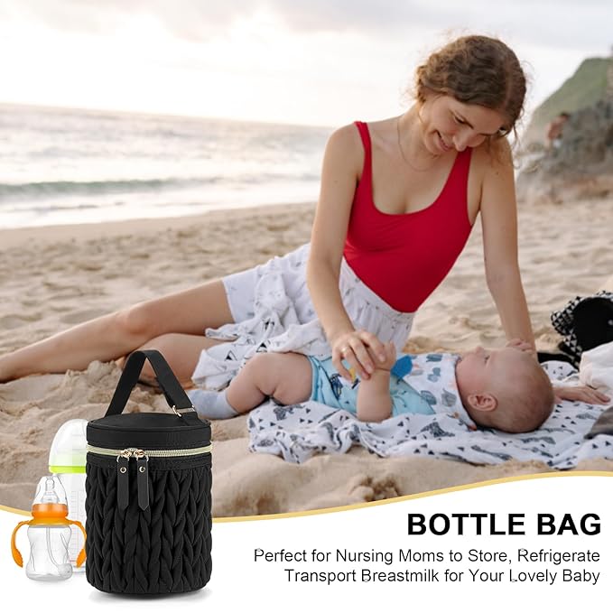 Accmor Breastmilk Cooler Bag, Insulated Baby Bottle Cooler Tote Bags for Nursing Mom Daycare