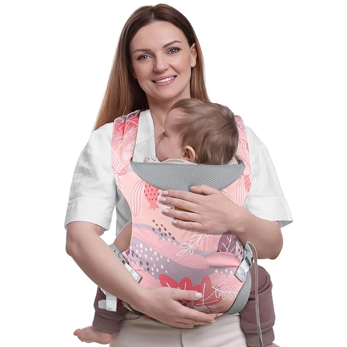 Baby Carrier, Ergonomic Adjustable Toddler Carriers for 7-33 Lbs, Cozy Lightweight Infant Carrier with Neck Support, Baby Chest Carriers with Lumbar Support for Parents (3-36 Months)