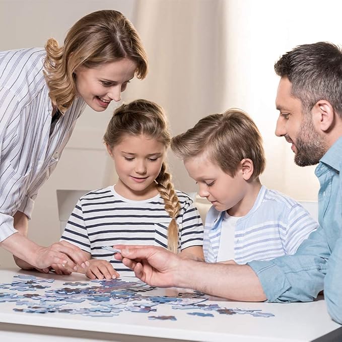 MaxRenard Game 1000 Pieces Jigsaw Puzzle Round Puzzle Toy The Moon