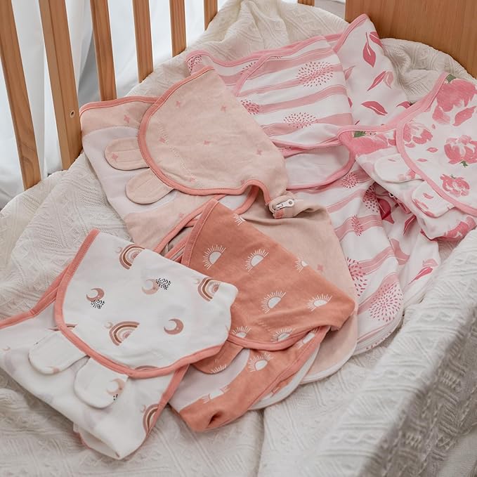 GLLQUEN BABY 3-Pack Baby Swaddle Sleep Sacks with Zipper for Newborn - Baby Swaddles 0-3 Months, Infant Swaddling Sack, Rainbow & Sun, Swaddles Blanket Wrap (Small/Medium)
