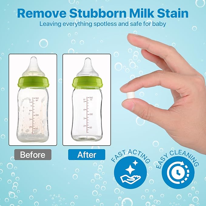 Official Washing Block for All Kinds of Baby Bottle Washers, 160 Detergent Tablets