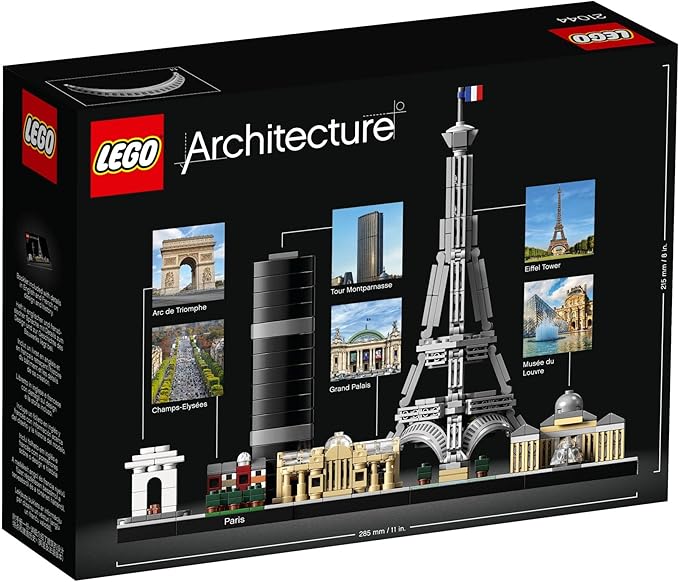LEGO Architecture Paris Model Building Set - Detailed Display Building Blocks for Kids, Boys and Girls, Ages 12+ - Gift for Travelers - 21044