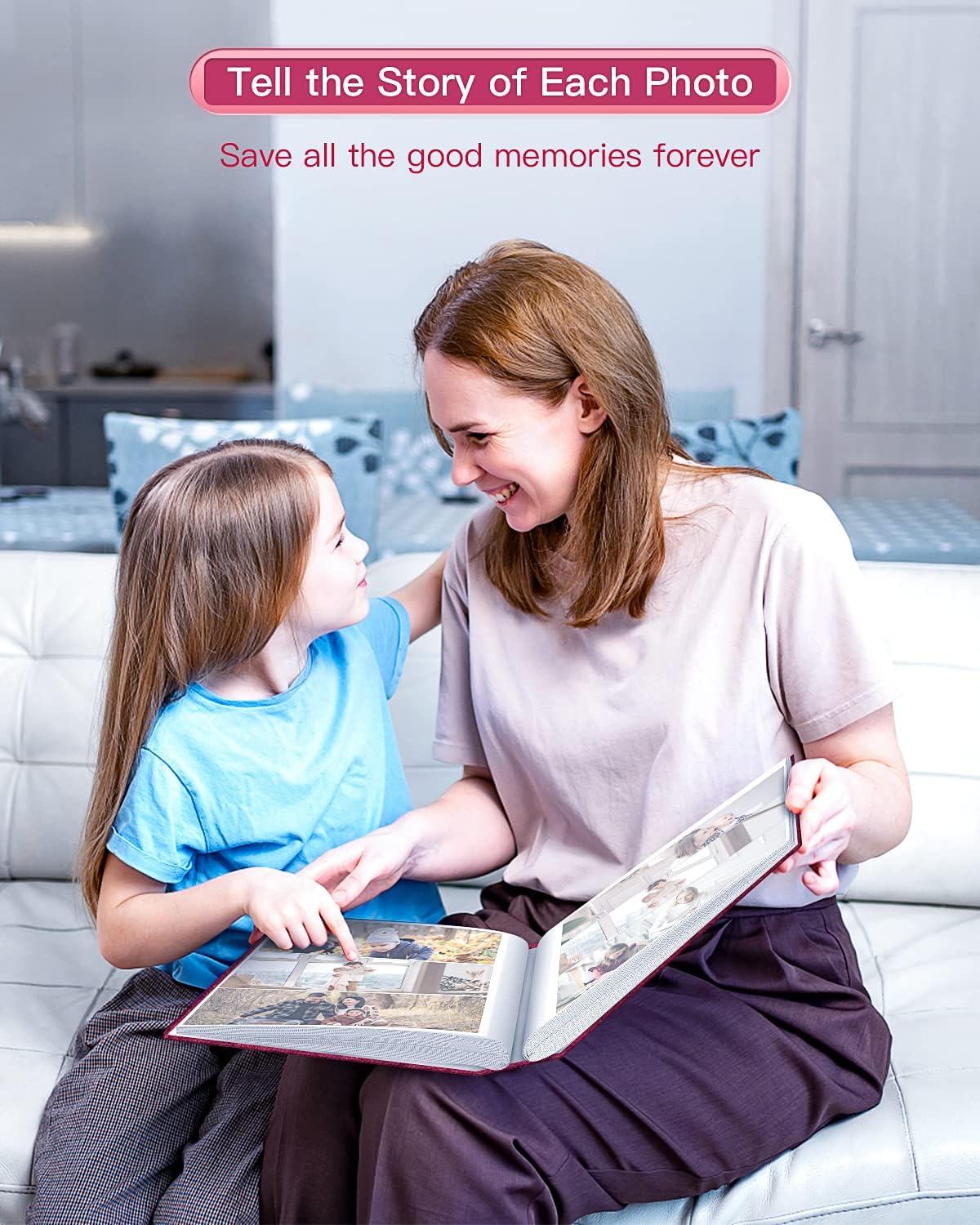 popotop Photo Album 4x6-100 Photos Photo Books with 100 Vertical Pockets,Linen Cover Albums for Family Wedding Anniversary Baby Vacation Pictures