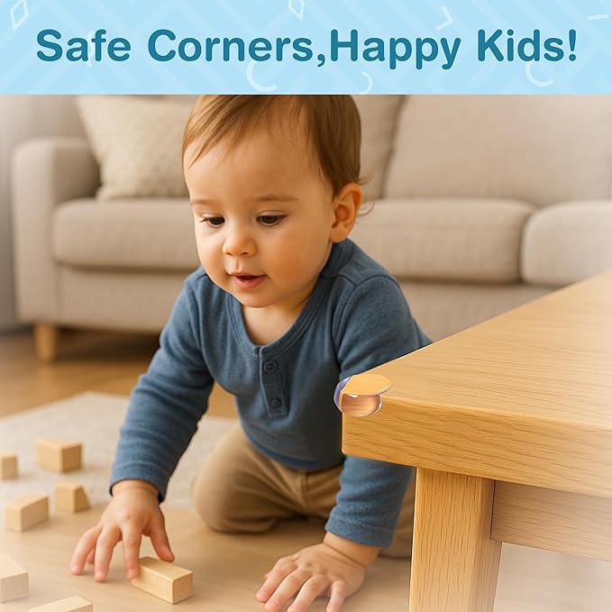 Corner Protector for Baby, Pack of 15 Clear & Transparent Edge Guards for Baby Proofing, Safety Furniture Corner Protectors for Furniture to Prevent Injuries (Ball Shaped)