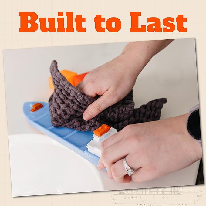 SplashEZ Bath Toy Boat for Kids & Toddlers | Mold Free Cargo Ship Toy for Bathtub Play with No Hole for Water | Ideal Size for Little Hands for Boys & Girls Ages 0 & Up