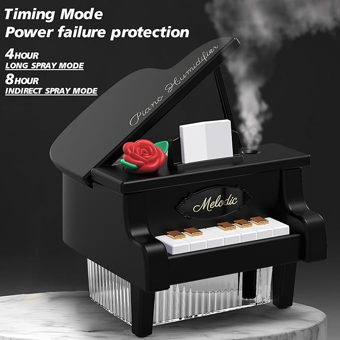 Portable Mini humidifie,350mL Cool Mist Humidifie,1200mAh Quiet for Home/Nursery/Office,Portable Mini Air Moisturizer,rechargeable mini humidifier (Black)