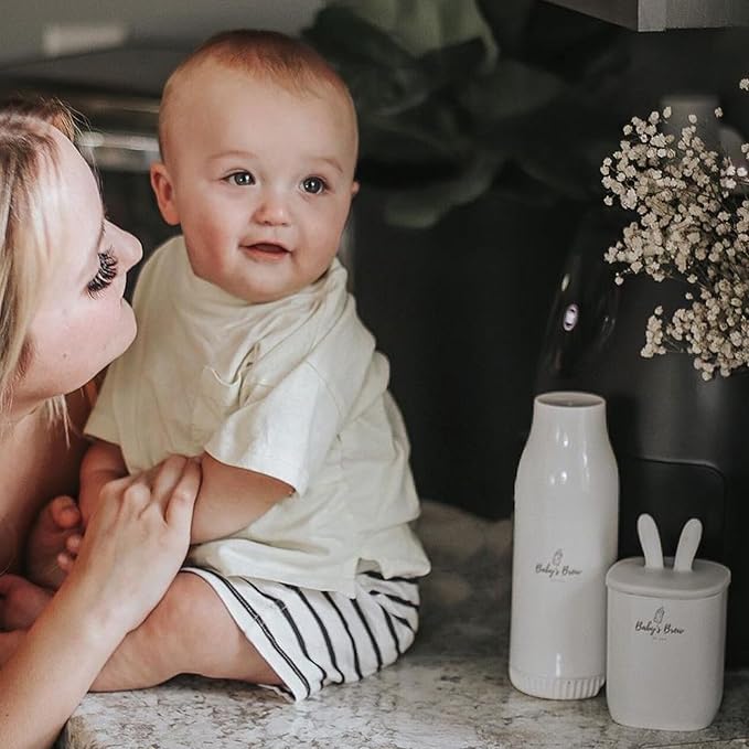 Baby’s Brew Portable Bottle Warmer Pro Set - Dual Heating Modes - Breast Milk, Formula & Water, Leak-Proof, Smart Sensor Technology, BPA-Free, Single Warmer & Formula Dispenser Only | No Adapters