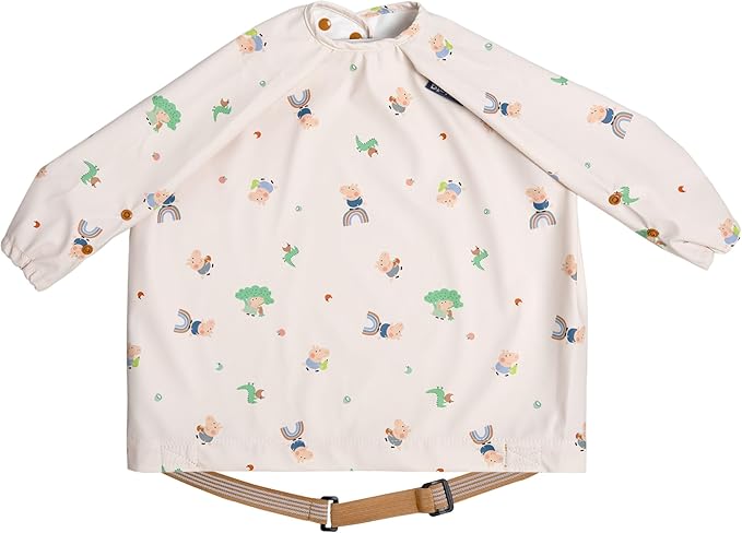 BIBaDO - Long Sleeve Baby Bibs - Babies & Toddlers 6-36 Months - Coverall Baby Led Weaning Bib - Easy Wipe, Soft & Waterproof