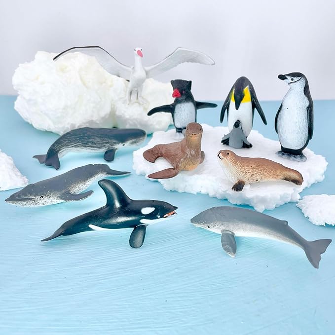 Safari Ltd. Antarctica Toob - Toy Figurines Penguins, Whales, Seals, & More- Fun Educational Play Toy Figure Set for Boys, Girls & Kids 3+