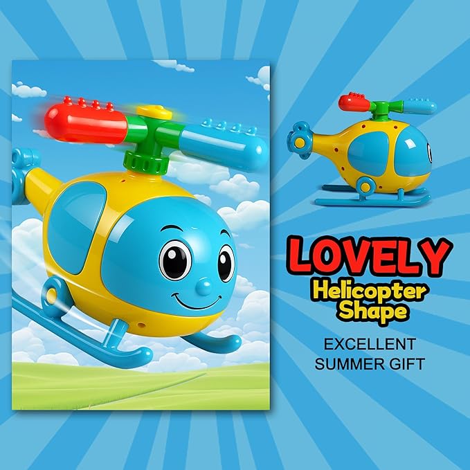 Sprinkler for Kids Outdoor Water Toys, Helicopter Kids Sprinkler Toys, Water Powered for Yard, Lawn & Garden – Water Play for Summer Outside Fun for Girls Boys Ages 3-12, Ideal Birthday