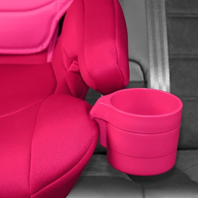 Diono Everett NXT High Back Booster Car Seat with Rigid Latch, Lightweight Slim Fit Design, 8 Years 1 Booster Seat, Pink Cotton Candy